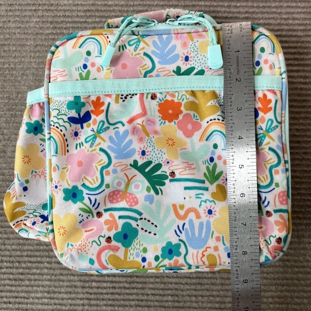 Crate & Kids Floral Rainbow Backpack and Lunch Box Set Embroidered 'Finley'